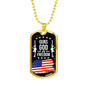 Freedom 2Nd Amendment Dog Tag Stainless Steel or 18k Gold Dog Tag 24" Chain-Express Your Love Gifts