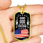 Freedom 2Nd Amendment Dog Tag Stainless Steel or 18k Gold Dog Tag 24" Chain-Express Your Love Gifts