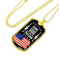 Freedom 2Nd Amendment Dog Tag Stainless Steel or 18k Gold Dog Tag 24" Chain-Express Your Love Gifts