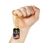 Freedom 2Nd Amendment Dog Tag Stainless Steel or 18k Gold Dog Tag 24" Chain-Express Your Love Gifts