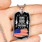 Freedom 2Nd Amendment Dog Tag Stainless Steel or 18k Gold Dog Tag 24" Chain-Express Your Love Gifts