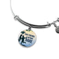 Friend Message True Friends Are Rare Circle Bangle Bracelet Stainless Steel or 18k Gold" - Express Your Love Gifts