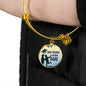 Friend Message True Friends Are Rare Circle Bangle Bracelet Stainless Steel or 18k Gold" - Express Your Love Gifts