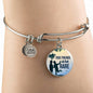 Friend Message True Friends Are Rare Circle Bangle Bracelet Stainless Steel or 18k Gold" - Express Your Love Gifts