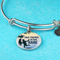 Friend Message True Friends Are Rare Circle Bangle Bracelet Stainless Steel or 18k Gold" - Express Your Love Gifts