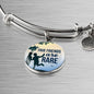 Friend Message True Friends Are Rare Circle Bangle Bracelet Stainless Steel or 18k Gold" - Express Your Love Gifts