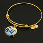 Friend Message True Friends Are Rare Circle Bangle Bracelet Stainless Steel or 18k Gold" - Express Your Love Gifts