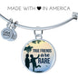 Friend Message True Friends Are Rare Circle Bangle Bracelet Stainless Steel or 18k Gold" - Express Your Love Gifts