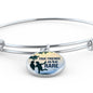 Friend Message True Friends Are Rare Circle Bangle Bracelet Stainless Steel or 18k Gold" - Express Your Love Gifts