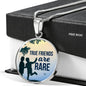 Friend Message True Friends Are Rare Circle Necklace Stainless Steel or 18k Gold 18-22" - Express Your Love Gifts