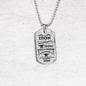 Friends Build One Another Proverbs Necklace Stainless Steel or 18k Gold Dog Tag 24" Chain-Express Your Love Gifts