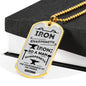Friends Build One Another Proverbs Necklace Stainless Steel or 18k Gold Dog Tag 24" Chain-Express Your Love Gifts