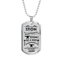 Friends Build One Another Proverbs Necklace Stainless Steel or 18k Gold Dog Tag 24" Chain-Express Your Love Gifts
