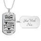 Friends Build One Another Proverbs Necklace Stainless Steel or 18k Gold Dog Tag 24" Chain-Express Your Love Gifts