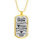 Friends Build One Another Proverbs Necklace Stainless Steel or 18k Gold Dog Tag 24" Chain-Express Your Love Gifts