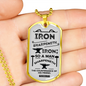 Friends Build One Another Proverbs Necklace Stainless Steel or 18k Gold Dog Tag 24" Chain-Express Your Love Gifts