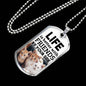 Friendship Gift Necklace Stainless Steel or 18k Gold Dog Tag 24" Chain-Express Your Love Gifts