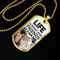 Friendship Gift Necklace Stainless Steel or 18k Gold Dog Tag 24" Chain-Express Your Love Gifts