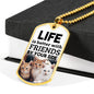 Friendship Gift Necklace Stainless Steel or 18k Gold Dog Tag 24" Chain-Express Your Love Gifts