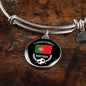 Futbol Sports Portugal Flag Circle Bangle Bracelet Stainless Steel or 18k Gold" - Express Your Love Gifts