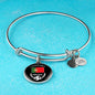 Futbol Sports Portugal Flag Circle Bangle Bracelet Stainless Steel or 18k Gold" - Express Your Love Gifts