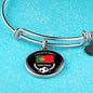 Futbol Sports Portugal Flag Circle Bangle Bracelet Stainless Steel or 18k Gold" - Express Your Love Gifts