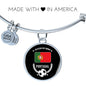 Futbol Sports Portugal Flag Circle Bangle Bracelet Stainless Steel or 18k Gold" - Express Your Love Gifts