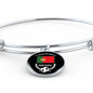 Futbol Sports Portugal Flag Circle Bangle Bracelet Stainless Steel or 18k Gold" - Express Your Love Gifts