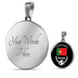 Futbol Sports Portugal Flag Circle Necklace Stainless Steel or 18k Gold 18-22" - Express Your Love Gifts
