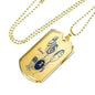 Gemini Constellation Horoscope Zodiac Necklace Dog Tag Stainless Steel or 18k Gold 24" Chain - Express Your Love Gifts
