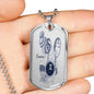 Gemini Constellation Horoscope Zodiac Necklace Dog Tag Stainless Steel or 18k Gold 24" Chain - Express Your Love Gifts