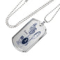 Gemini Constellation Horoscope Zodiac Necklace Dog Tag Stainless Steel or 18k Gold 24" Chain - Express Your Love Gifts