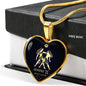 Gemini Sign Zodiac Necklace 18k Gold Stainless Steel Heart 18-22"-Express Your Love Gifts