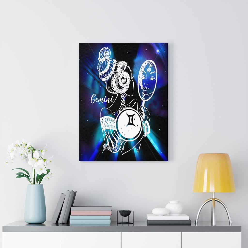 Gemini Zodiac Horoscope Sign Constellation Canvas Print Astrology Home Decor Ready to Hang Artwork - Express Your Love Gifts