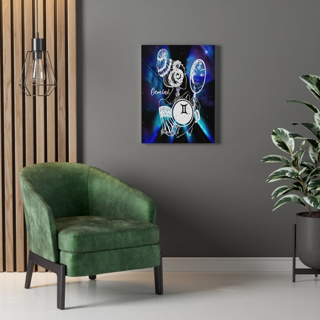 Gemini Zodiac Horoscope Sign Constellation Canvas Print Astrology Home Decor Ready to Hang Artwork - Express Your Love Gifts
