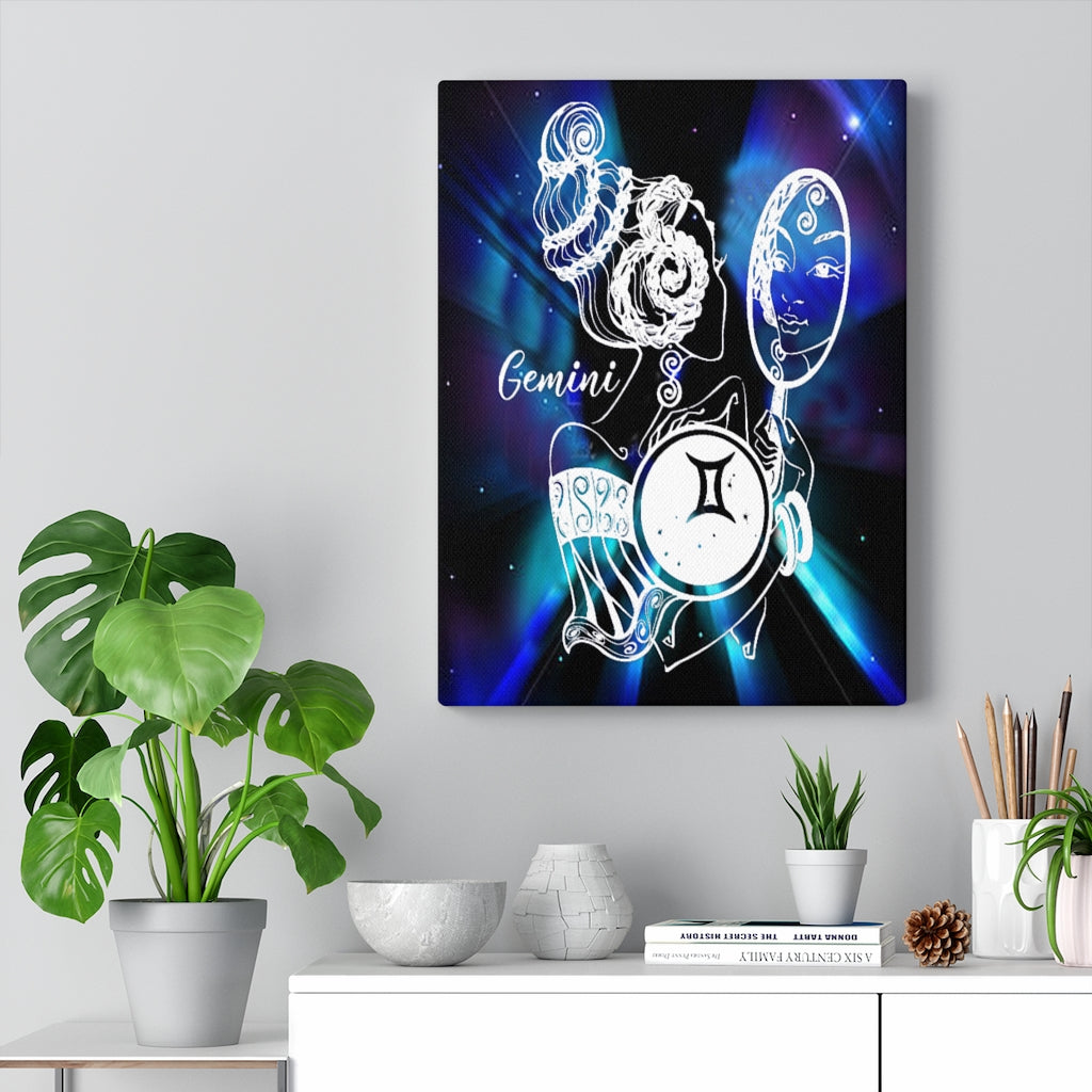 Gemini Zodiac Horoscope Sign Constellation Canvas Print Astrology Home Decor Ready to Hang Artwork - Express Your Love Gifts