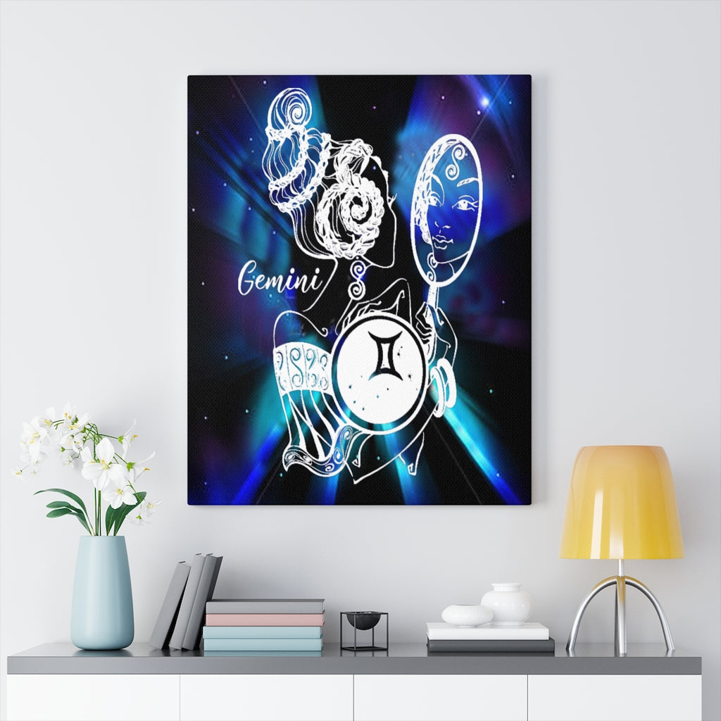 Gemini Zodiac Horoscope Sign Constellation Canvas Print Astrology Home Decor Ready to Hang Artwork - Express Your Love Gifts