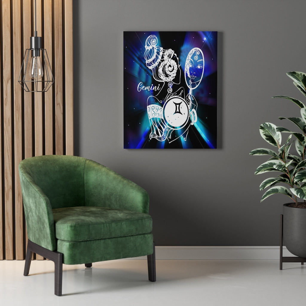 Gemini Zodiac Horoscope Sign Constellation Canvas Print Astrology Home Decor Ready to Hang Artwork - Express Your Love Gifts