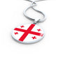 Georgia Flag Necklace Georgia Flag Stainless Steel or 18k Gold 18-22" - Express Your Love Gifts