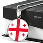 Georgia Flag Necklace Georgia Flag Stainless Steel or 18k Gold 18-22" - Express Your Love Gifts