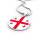 Georgia Flag Necklace Georgia Flag Stainless Steel or 18k Gold 18-22" - Express Your Love Gifts