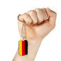 German Flag Necklace Flag Of Germany Stainless Steel or 18k Gold Dog Tag 24" - Express Your Love Gifts