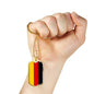 German Flag Necklace Flag Of Germany Stainless Steel or 18k Gold Dog Tag 24" - Express Your Love Gifts