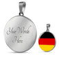 Germany Flag Necklace Germany Flag Stainless Steel or 18k Gold 18-22" - Express Your Love Gifts