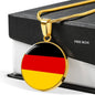 Germany Flag Necklace Germany Flag Stainless Steel or 18k Gold 18-22" - Express Your Love Gifts