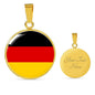 Germany Flag Necklace Germany Flag Stainless Steel or 18k Gold 18-22" - Express Your Love Gifts