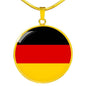 Germany Flag Necklace Germany Flag Stainless Steel or 18k Gold 18-22" - Express Your Love Gifts