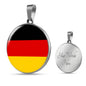 Germany Flag Necklace Germany Flag Stainless Steel or 18k Gold 18-22" - Express Your Love Gifts