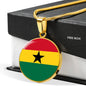 Ghana Flag Necklace Ghana Flag Stainless Steel or 18k Gold 18-22" - Express Your Love Gifts
