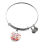 Gift For Mom Thank You For Being My First Home Circle Bangle Stainless Steel or 18k Gold 18-22" - Express Your Love Gifts